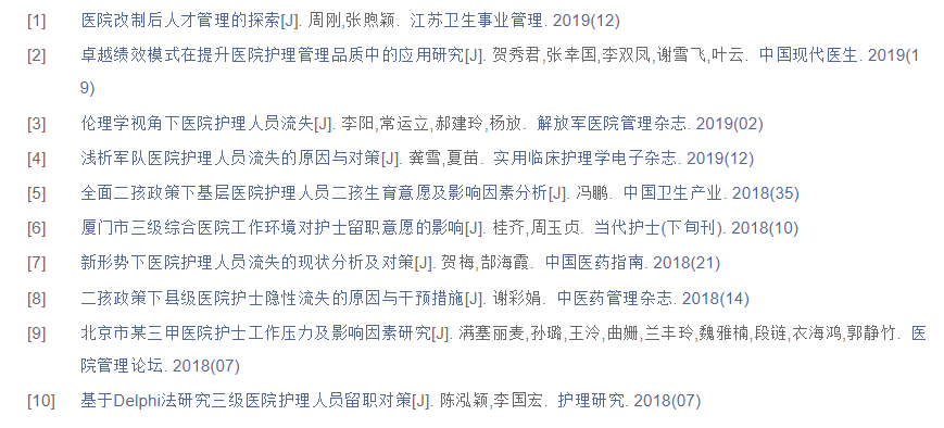 毕业论文参考文献大全