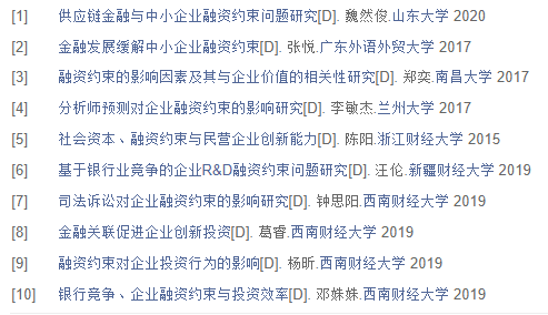 硕士论文题目