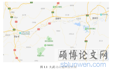 图 1.1 大武功山地理区位图