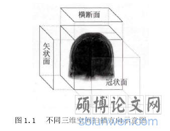 图 1.1 不同三维空间扫描方向示意图