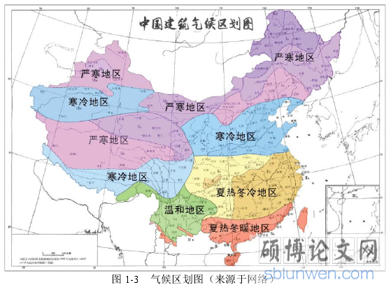 图 1-3 气候区划图(来源于网络)