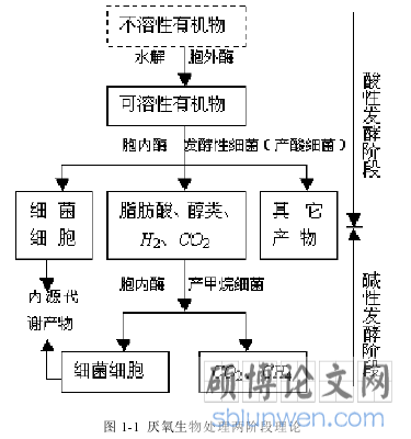 图 1-1 厌氧生物处理两阶段理论