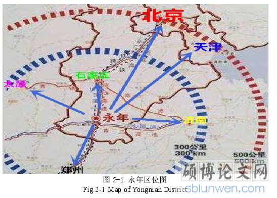 图 2-1 永年区位图