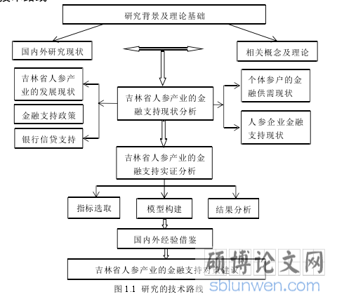 图 1.1 研究的技术路线