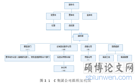 图 3.1 C 集团公司组织架构图