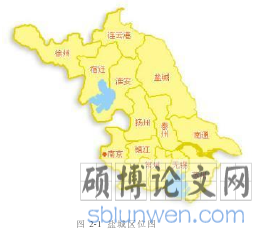 图 2-1 盐城区位图