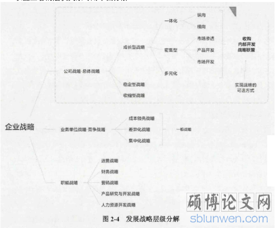 图2-4发展战略层级分解