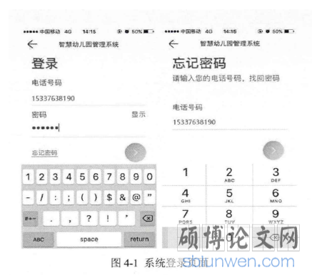 图4-1系统登录页面