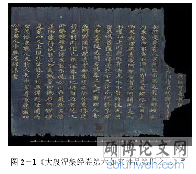图 2－1《大般涅槃经卷第六如来性品第四之三》