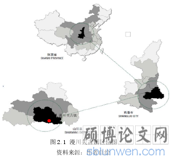 图 2.1 漫川关古镇区位图
