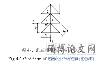 图 4-1 凯威特型网壳网格形式