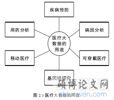 图 2.1 医疗大数据的用途