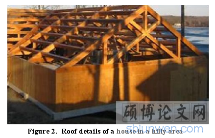 Figure 2. Roof details of a house in a hilly area