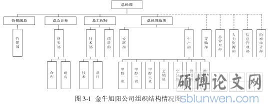 图 3-1  金牛旭阳公司组织结构情况图