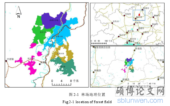 图 2-1 林场地理位置