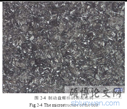图 2-4  制动盘螺栓的微观结构