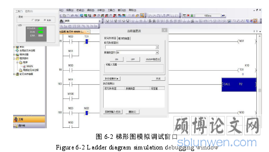 图 6-2 梯形图模拟调试窗口