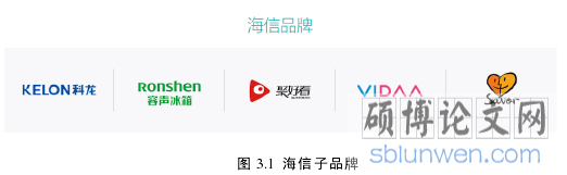 图 3.1 海信子品牌