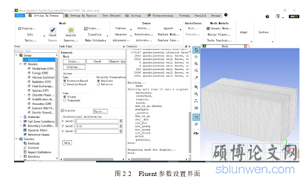 图 2.2 Fluent 参数设置界面