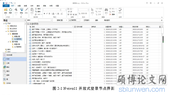 图 2-1 Nvivo11 开放式登录节点界面
