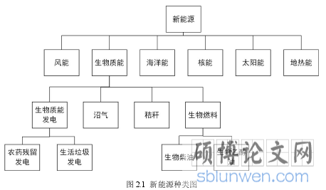 图 2.1 新能源种类图