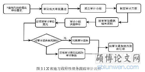 图 3.1 X 省地方政府性债务跟踪审计流程