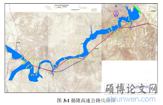 图 3-1 循隆高速公路线路图