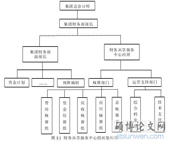 图 3.1 财务共享服务中心组织架构图