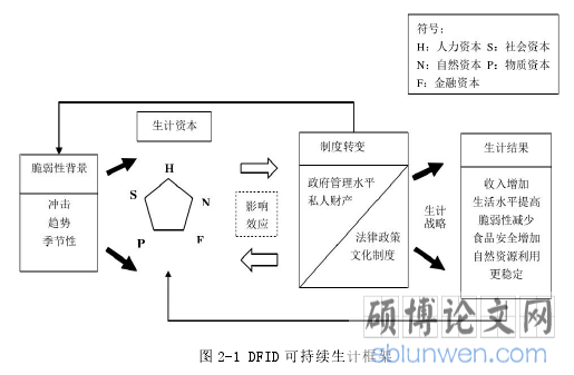 图 2-1 DFID 可持续生计框架