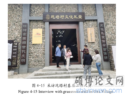 图 4-15 采访圪塔村基层工作人员