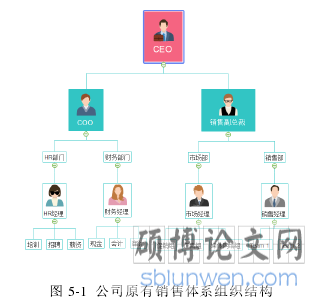 图 5-1 公司原有销售体系组织结构