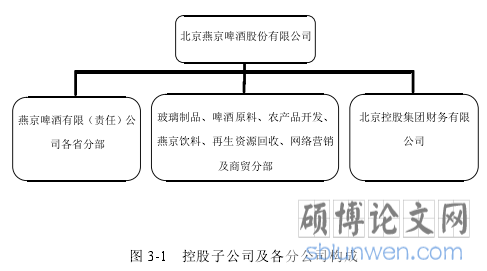 图 3-1 控股子公司及各分公司构成