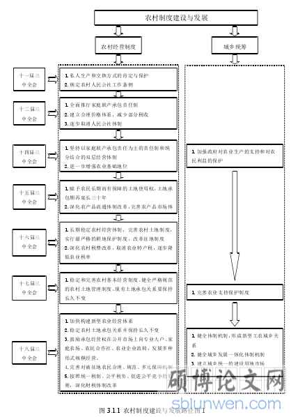 图 3.1.1 农村制度建设与发展路径图