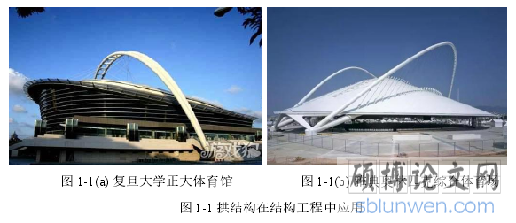 图 1-1 拱结构在结构工程中应用