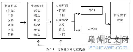 图 2-1 消费者认知过程模型