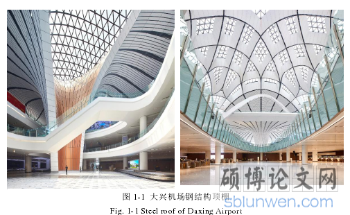 图 1-1 大兴机场钢结构顶棚