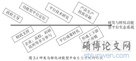 图 2-1 研发与转化功能型平台生态系统的形成