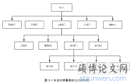 图 3-1 M 会计师事务所组织结构图
