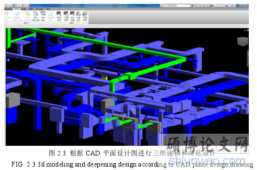 图 2.3 根据 CAD 平面设计图进行三维建模和深化设计