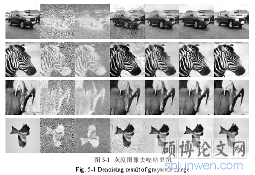 图 5-1 灰度图像去噪结果图