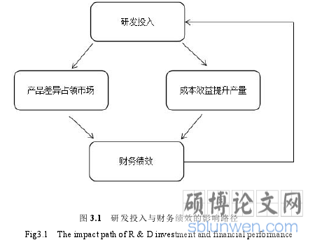 图 3.1 研发投入与财务绩效的影响路径