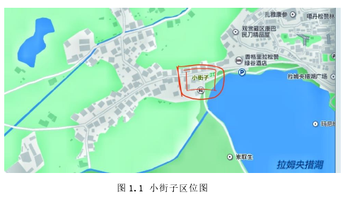 图 1.1 小街子区位图