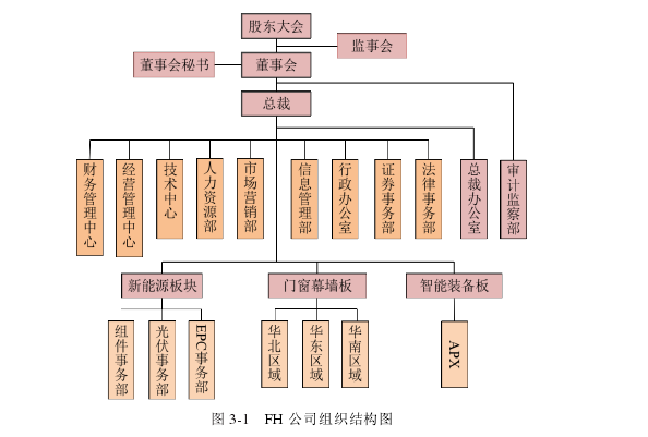 图 3-1 FH 公司组织结构图