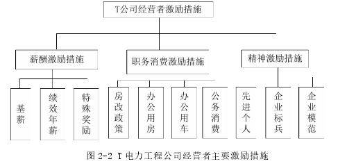 图 2-2 T 电力工程公司经营者主要激励措施