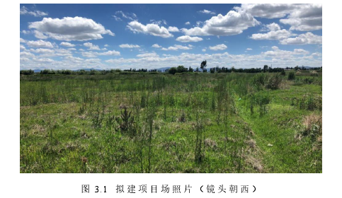 图 3.1 拟 建 项目 场 照 片 ( 镜头 朝 西 )