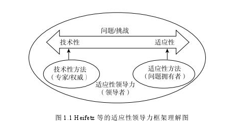 图 1.1 Heifetz 等的适应性领导力框架理解图