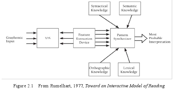 Figure 2.1   From Rumelhart, 1977, Toward an Interactive Model of Reading 