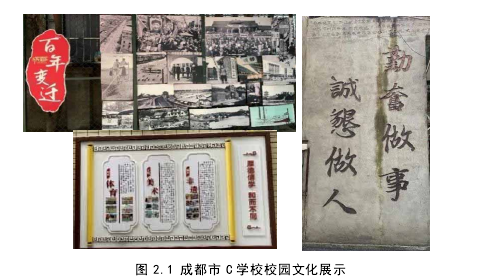 图 2.1 成都市 C 学校校园文化展示
