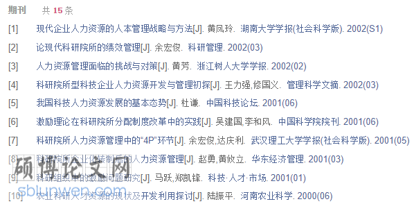 论文中参考文献的格式